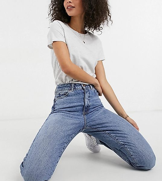 New Look Tall – Mom-Jeans in Hellblau mit betonter Taille günstig online kaufen
