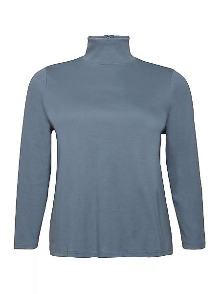 Sheego Langarmshirt "Große Größen", mit Stehkragen und Knopfleiste hinten günstig online kaufen