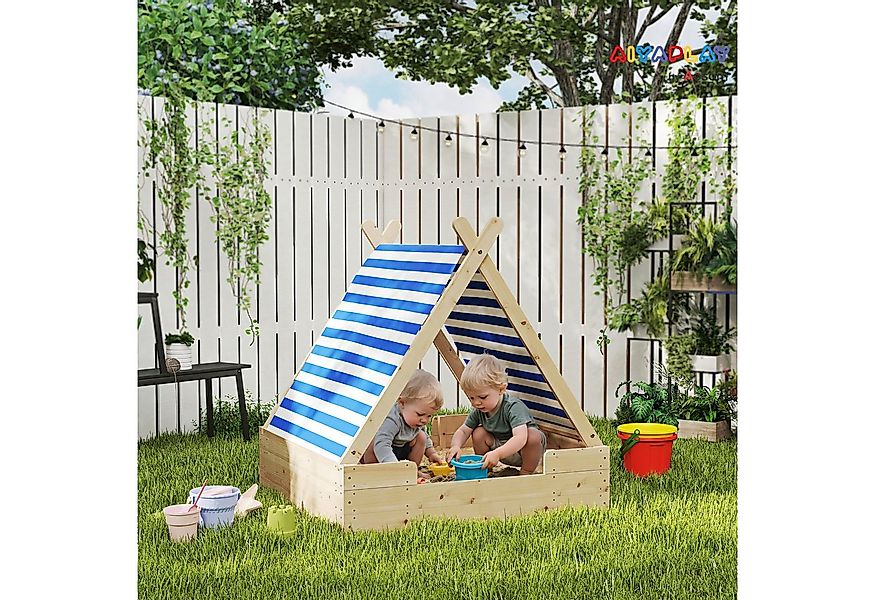 AIYAPLAY Sandkasten Sandkiste für Kinder, (mit wetterfestem Zeltdach, 1-tlg günstig online kaufen