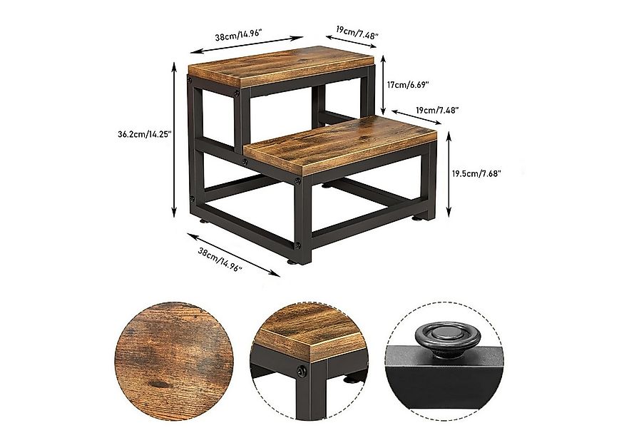 PRIISF Treppenstufe Tritthocker 2Stufe Fußschemel Kinder Duschhocker Badest günstig online kaufen