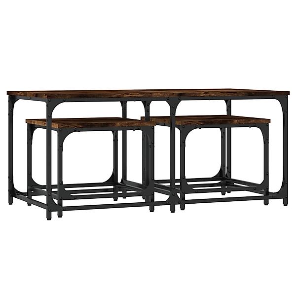 vidaXL Satztische 3 Stk Räuchereiche Holzwerkstoff 835391 günstig online kaufen