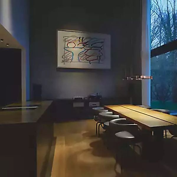 Occhio Mito Sospeso 40 Move Up Table Pendelleuchte LED, Kopf bronze/Baldach günstig online kaufen