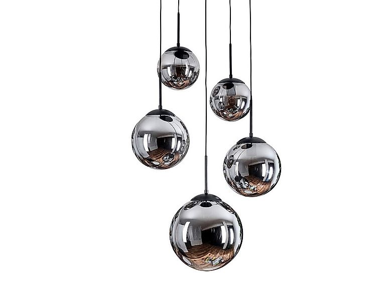 hofstein Hängeleuchte Hängelampe aus Metall/Glas in Schwarz/Rauchfarben, oh günstig online kaufen