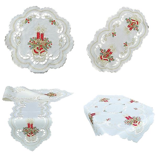 Westernlifestyle Tischdecke Creme farbene Weihnachtsdecke mit günstig online kaufen