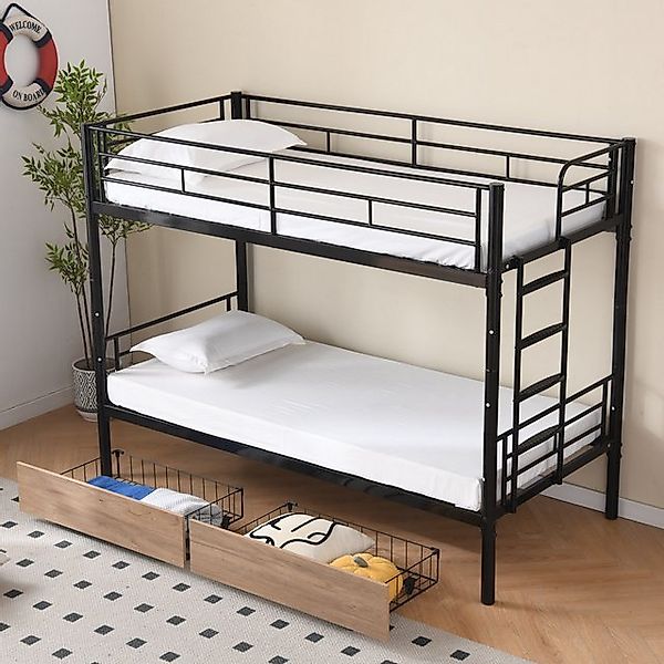 Odikalo Kinderbett Etagenbett Jugendbett Stockbett Einzelbett Metall 2 Schu günstig online kaufen