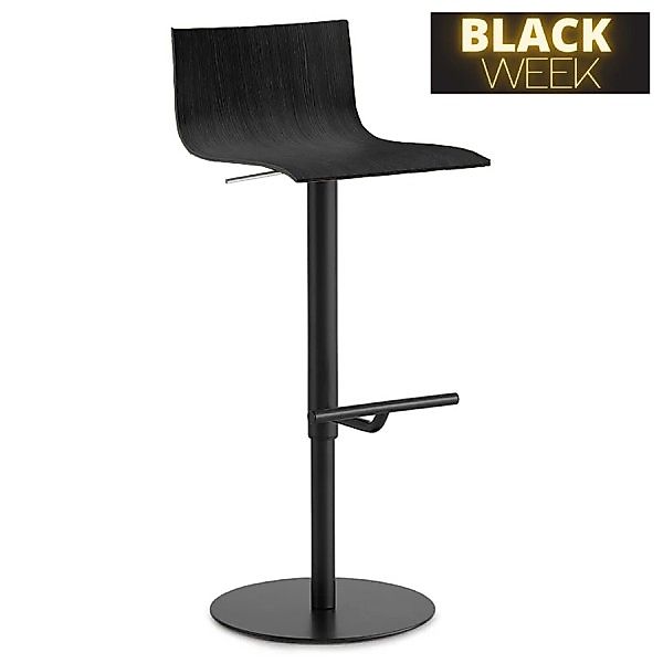 lapalma THIN Barhocker | Gestell schwarz | Sitzfläche schwarz gebeizt günstig online kaufen