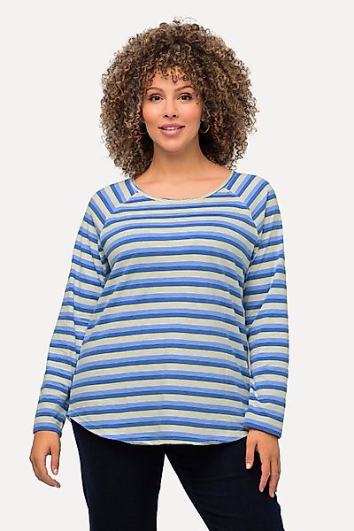 Ulla Popken Longshirt Shirt Ringel A-Linie günstig online kaufen
