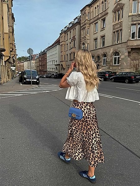 von Herzen Maxirock langer Rock mit Leoprint – Animalprint – Einheitsgröße günstig online kaufen