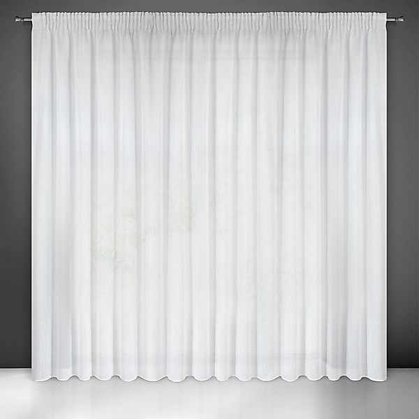 Eurofirany Gardine 400x250 cm Durchsichtig Weiß günstig online kaufen