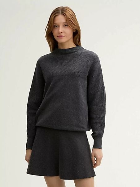 TOM TAILOR Denim Strickpullover Pullover mit Fledermausärmeln mit Fledermau günstig online kaufen