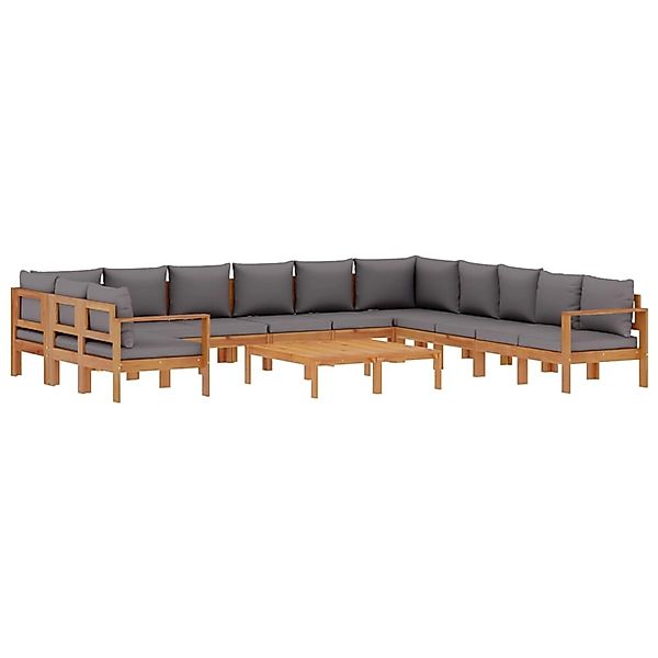 vidaXL 9-Tlg Garten-Sofagarnitur mit Kissen Massivholz Akazie 3214869 günstig online kaufen