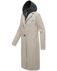 Navahoo Langmantel "Kekstraum 14" Damen Mantel in Woll-Optik mit herausnehm günstig online kaufen