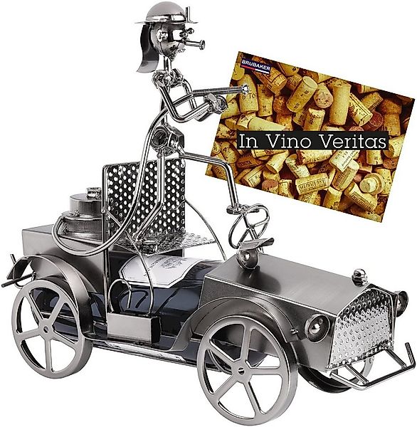 BRUBAKER Weinflaschenhalter Feuerwehrmann auf Feuerwehrwagen, (inklusive Gr günstig online kaufen