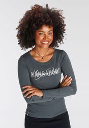 KangaROOS Langarmshirt krempelbare Ärmel, figurbetonter Schnitt, günstig online kaufen