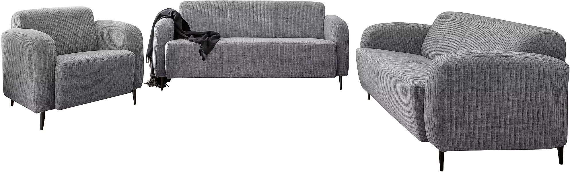 INOSIGN Polstergarnitur "Marone", (Set, 3 tlg., 3-Sitzer, 2-Sitzer, Sessel) günstig online kaufen