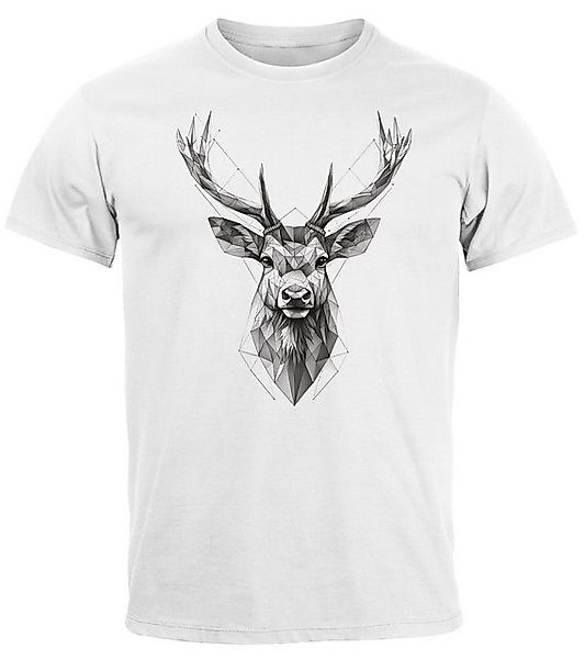 Neverless Print-Shirt Herren T-Shirt Trachtenshirt Hirsch günstig online kaufen