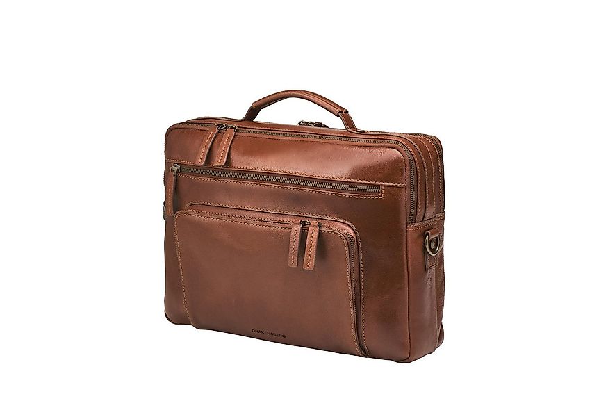 DRAKENSBERG Aktentasche Aktentasche »Silvio« Kastanien-Braun, Herren, aus l günstig online kaufen