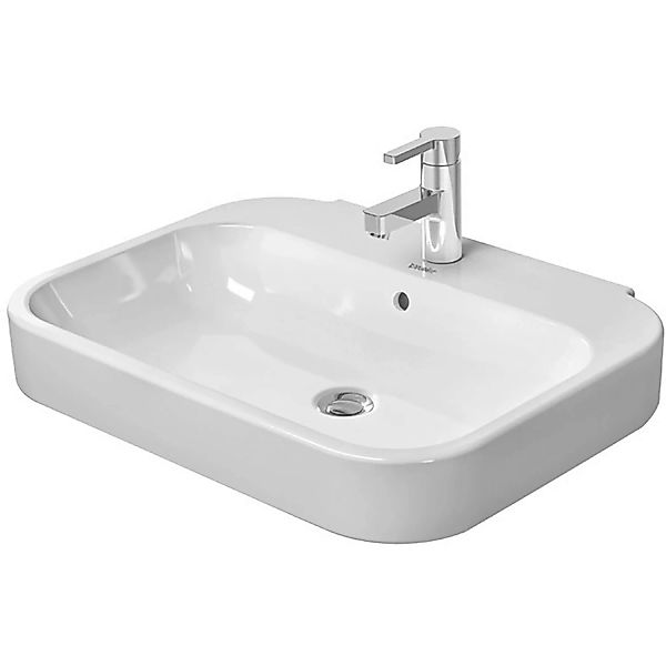 Duravit Handwaschbecken Happy D.2 60 cm Weiß mit Überlauf 1 Hahnloch Wonder günstig online kaufen