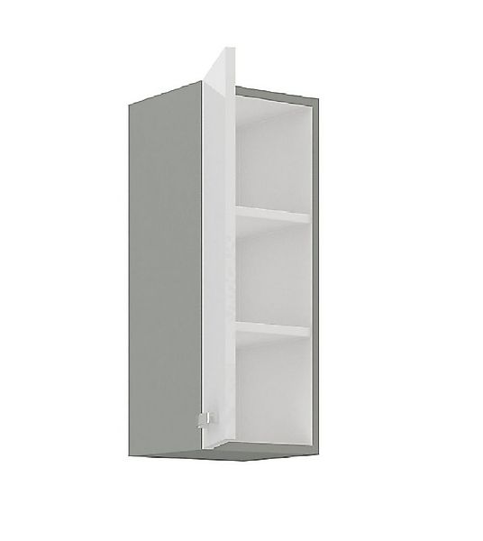 Küchen-Preisbombe Hängeschrank 30 cm Küche Bianca Weiß Hochglanz + Grau Küc günstig online kaufen