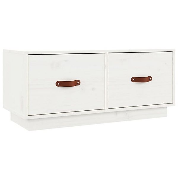 vidaXL TV-Schrank TV-Schrank Weiß 80x34x35 cm Massivholz Kiefer (1-St) günstig online kaufen