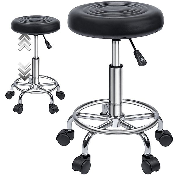 Goods+Gadgets Drehhocker Rollbarer Ergonomie Arbeitshocker (höhenverstellba günstig online kaufen