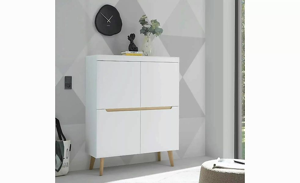 Wohnwand  Malaren ¦ weiß ¦ Maße (cm): B: 234 H: 170 Kommoden & Sideboards > günstig online kaufen