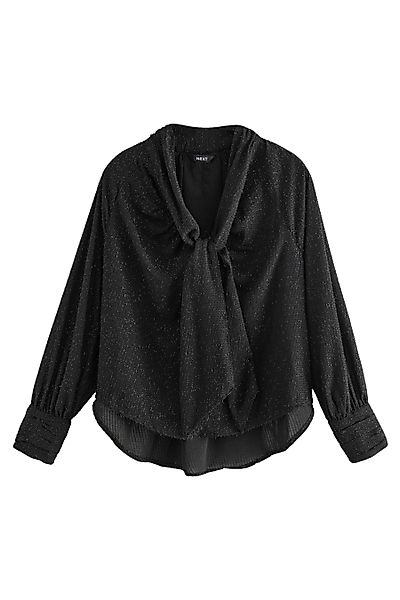 Next Langarmbluse Langärmelige Bluse mit Bindeausschnitt günstig online kaufen