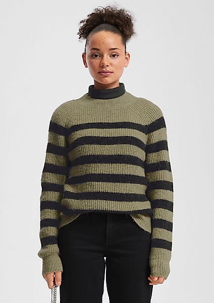 QS Longpullover Strickpullover Melierter Pullover günstig online kaufen