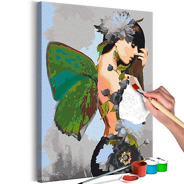 Malen nach Zahlen - Butterfly Woman günstig online kaufen