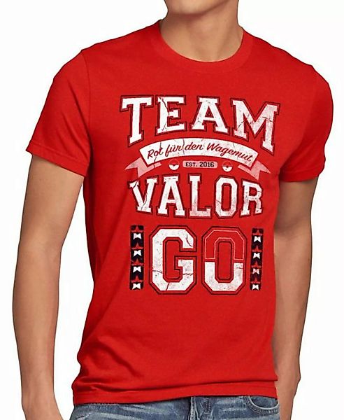 style3 Print-Shirt Herren T-Shirt Team Rot Mystic Wagemut poke go catch em günstig online kaufen