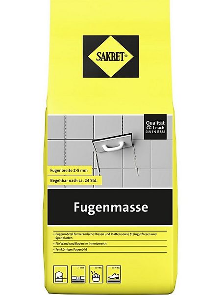 Sakret Fugenmörtel SAKRET Fugenmasse 2 - 5 mm weiß 1 kg günstig online kaufen