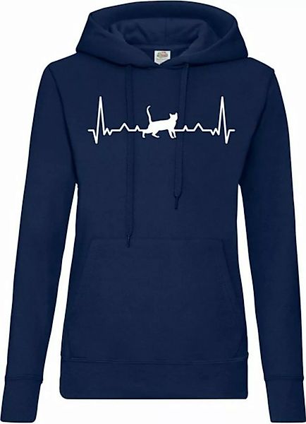 Youth Designz Kapuzenpullover Heartbeat Katze Damen Hoodie Pullover mit tre günstig online kaufen