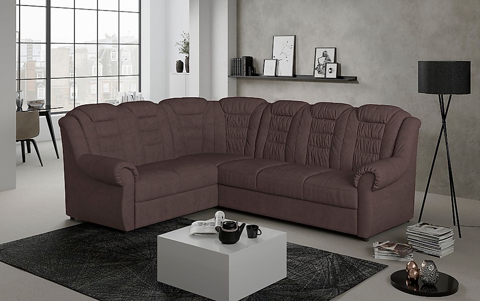 Home affaire Ecksofa "Boston L-Form", mit hoher Rückenlehne, wahlweise mit günstig online kaufen