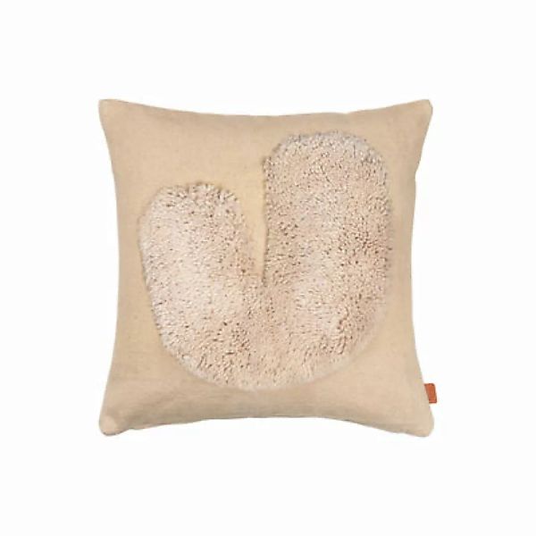 Kissen Lay textil weiß beige / 50 x 50 cm - Ferm Living - Beige günstig online kaufen