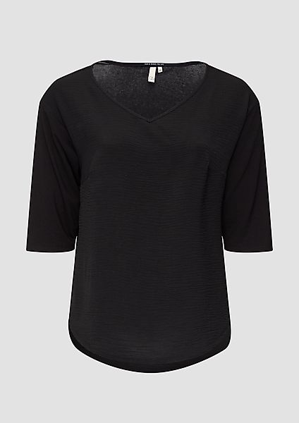 QS Kurzarmshirt Shirt im Fabricmix und günstig online kaufen
