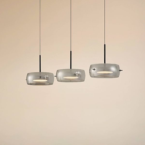 Lucande LED-Hängeleuchte Martis, schwarz, 3-flg., step-dim günstig online kaufen