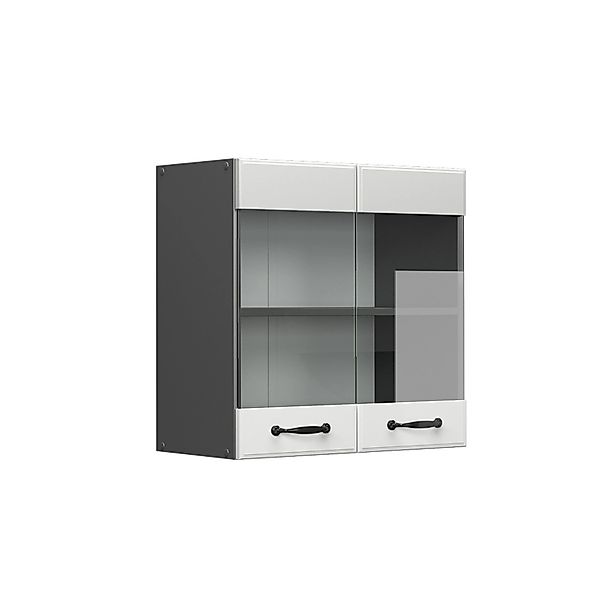 Vicco Glashängeschrank R-Line, Weiß Landhaus/Anthrazit, 60 günstig online kaufen