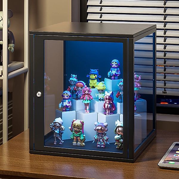 Meulbaty Glasvitrine Sammlervitrine mit LED, für günstig online kaufen