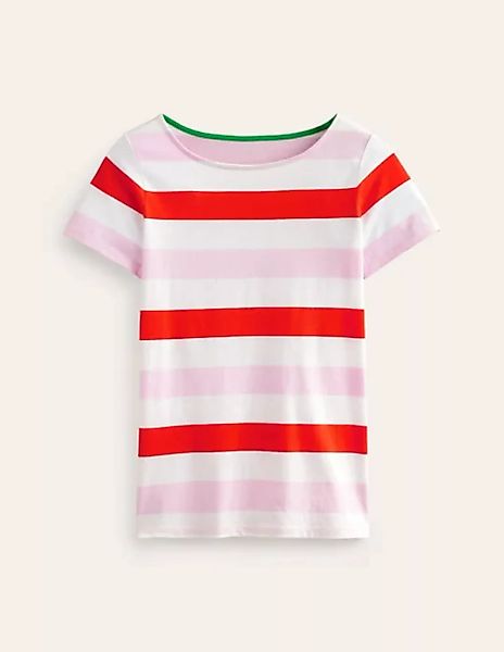 Ella Bretonshirt mit kurzen Ärmeln Damen Boden, Rosa, Rot günstig online kaufen