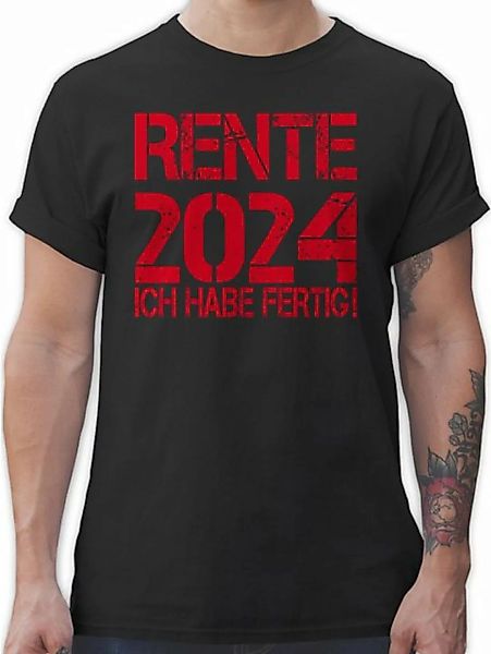 Shirtracer T-Shirt Rente 2024 - Ich habe fertig! Rentner Geschenk günstig online kaufen