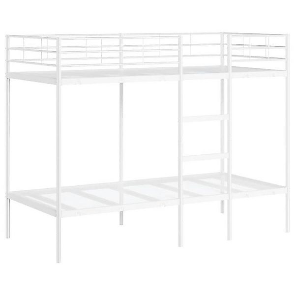 vidaXL Bett Etagenbett ohne Matratze Weiß 100x190 cm Stahl günstig online kaufen