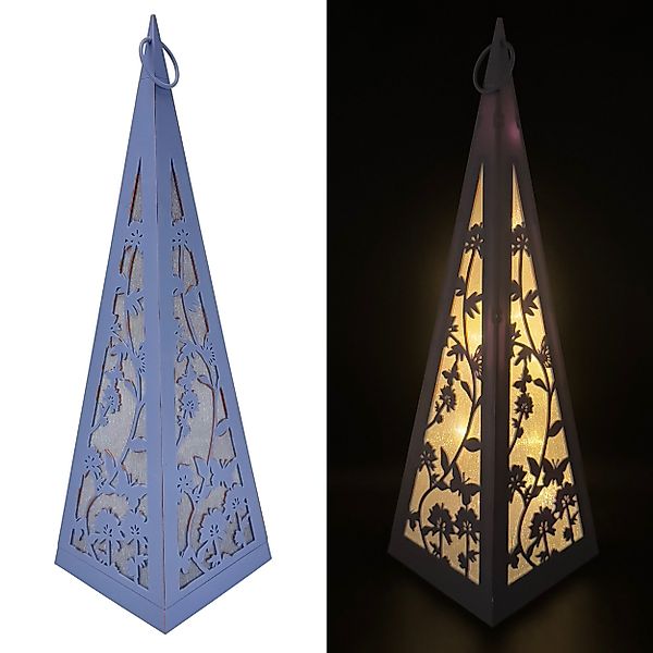 Online-Fuchs LED Laterne Pyramide mit Schmetterlingen günstig online kaufen