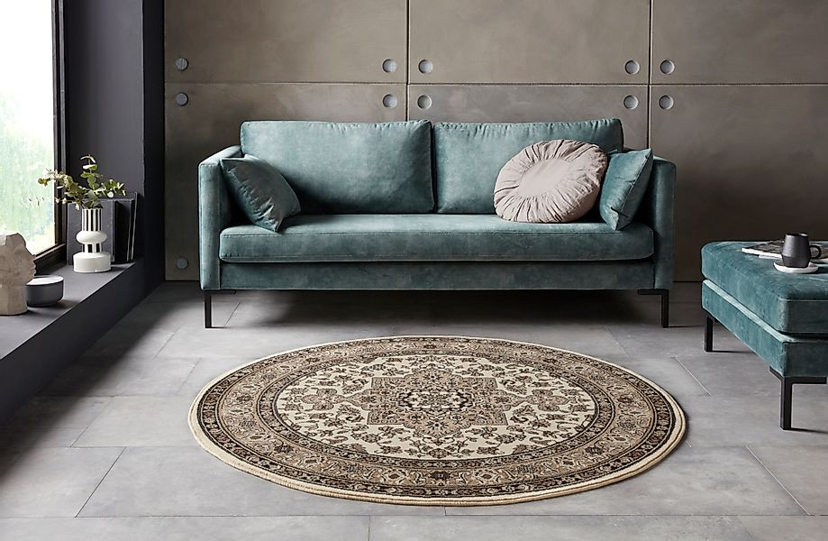 NOURISTAN Teppich »Parun Täbriz«, rund, 9 mm Höhe, Kurzflor, Orient, Teppic günstig online kaufen