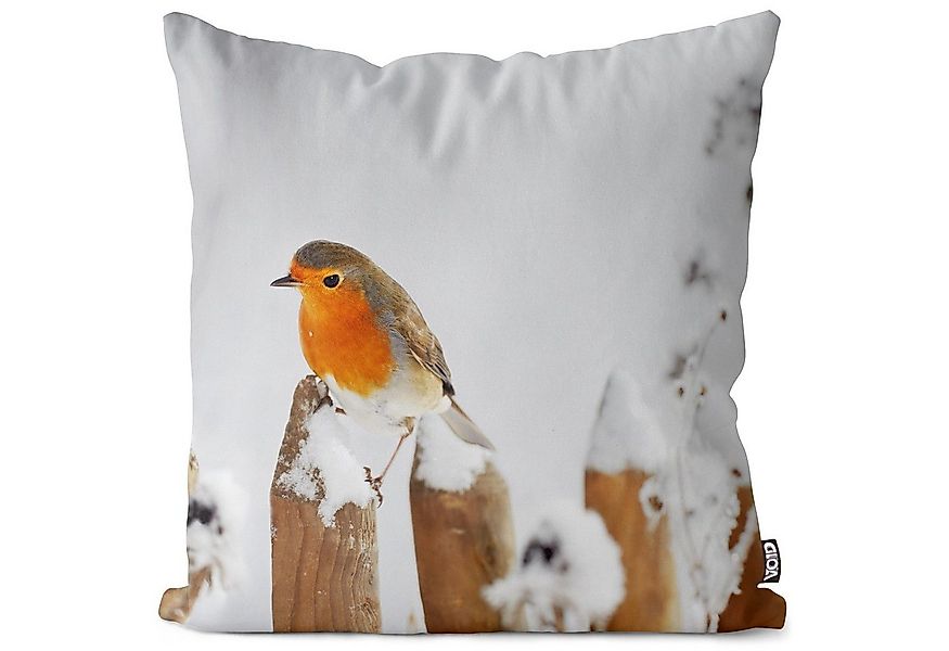 VOID Kissenbezug, (1 Stück), Rotkehlchen Vogel Schnee Rotkehlchen Vogel Sch günstig online kaufen