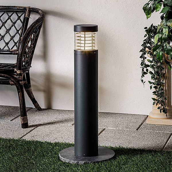 Lucande LED-Wegelampe Lucius, 65cm, anthrazit, Metall, IP54 günstig online kaufen