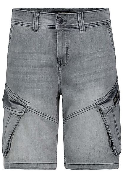 Urban Surface Jeansshorts Cargo mit Gürtel und Design Taschen Denim Bermuda günstig online kaufen