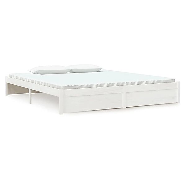 vidaXL Massivholzbett Weiß 180x200 cm 6FT Super King1273843 günstig online kaufen