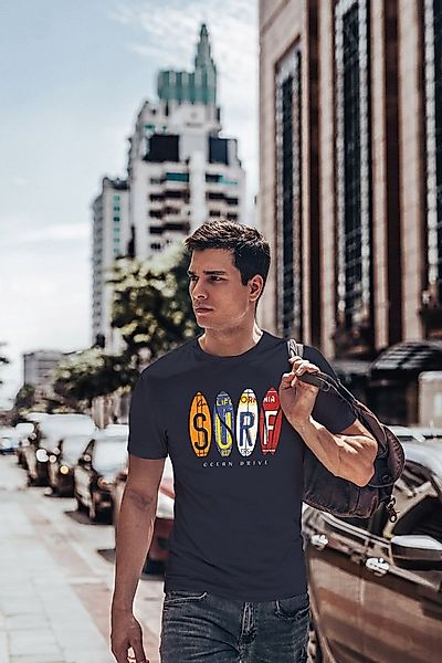 Neverless Print-Shirt Herren T-Shirt Print Surfboards California Surfing Oc günstig online kaufen