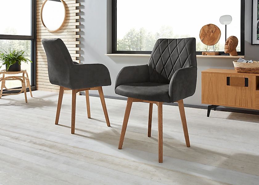 Home affaire Esszimmerstuhl "Brest" (Set) 2 Stk.Armlehnstuhl in Leder oder günstig online kaufen