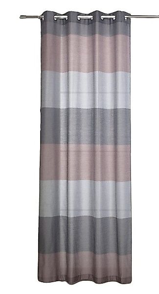 Clever-Kauf-24 Vorhang Ösenschal Maxima, rose/grau gestreift, günstig online kaufen